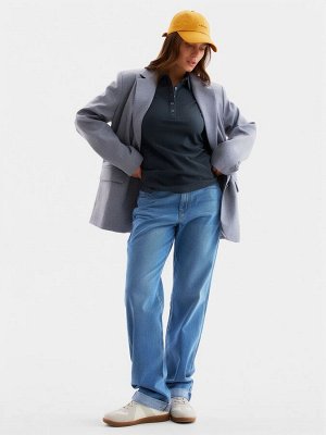 Футболка поло женская MINAKU REGULAR FIT: графит
