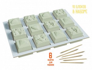 Раскопки набор "Драгоценные камни" 12 блоков (50 драгоценных камней)
