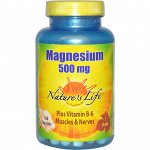 Nature&amp;#x27 - s Life, Magnesium (Магний), 500 мг, 100 капсул