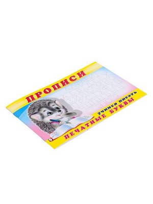 Раскраска-пропись «Учимся писать печатные буквы»