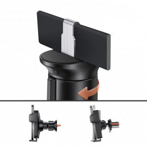 Автомобильный держатель с функцией беспроводной зарядки Baseus Wisdom Auto Alignment 15W) Black (CGZX000001)