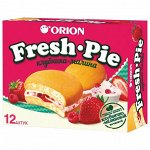 Пирожное бисквитное Orion Fresh-Pie. Фреш Пай Клубника-Малина,12шт*25гр. Пр.Россия