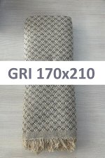Покрывало с бахромой (170*210)  серый GRI
