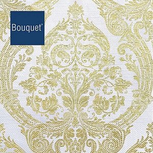 Салфетки бумажные АртБукет ROYAL Золото на белом 3 слоя 33x33см 20 салфеток