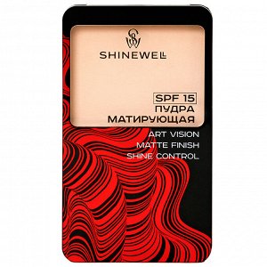 Пудра компактная POWDER ART №01 со спонжем и зеркалом SPF-15 матирующая