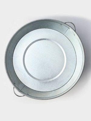 Таз для бани, круглый, оцинкованная сталь, 38 л