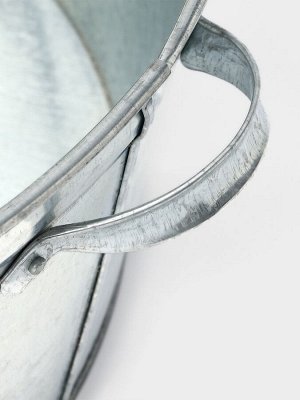 Таз для бани, круглый, оцинкованная сталь, 38 л