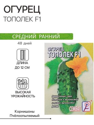 Семена Огурец "Тополек F1", 5 шт.
