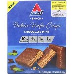 Atkins, Протеиновые вафли, шоколад и мята,  36 г