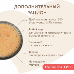 Влажный дополнительный корм Мнямс На каждый день для кошек и котят старше 6 месяцев "курица с лососем в нежном желе" 80 г