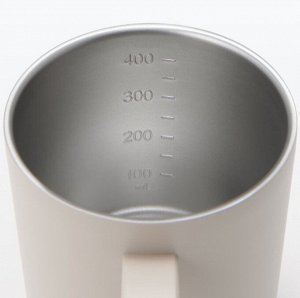 Термокружка с крышкой и мерной шкалой MUJI Insulated Mug with Lid and Measuring Scale 400 ml