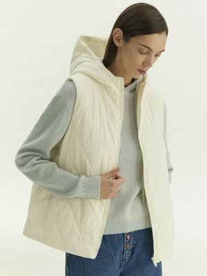 Стёганый жилет с капюшоном, GL082/perola