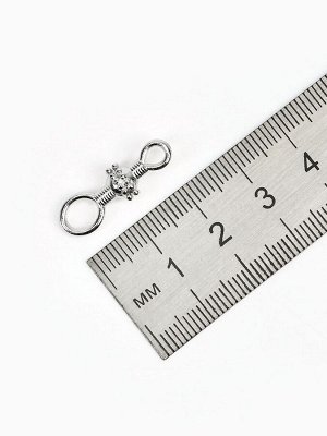 Замок-крючок с ответной частью 5371, (набор 2 шт.), цвет серебро