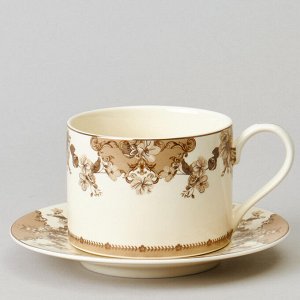Чайный набор из фарфора LEFARD "Rendezvous Vintage" на 2 персоны, 4 предмета, 350 мл — изысканная классика с цветочным узором, 1 шт.