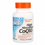 Doctor&amp;#x27 - s Best, High Absorption CoQ10 with BioPerine, 100 мг, 60 мягких желатиновых капсул