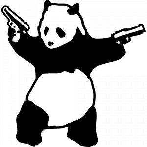 Наклейка Guns Panda