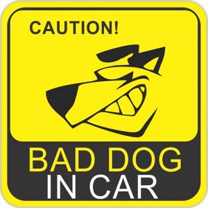 Наклейка BAD DOG in car