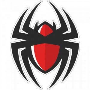 Наклейка Красный паук