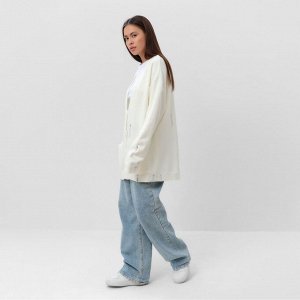 Кардиган женский MIST с карманами, молочный, onesize (44-48)