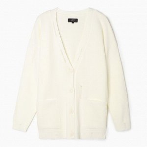 Кардиган женский MIST с карманами, молочный, onesize (44-48)