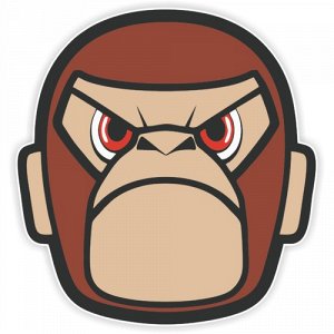 Наклейка JDM Angry Monkey