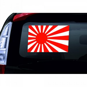 Наклейка Японский флаг (с белым фоном)