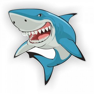 Наклейка Голубая акула