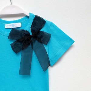 Футболка детская KAFTAN «Бантик» 28 (86-92 см), голубая
