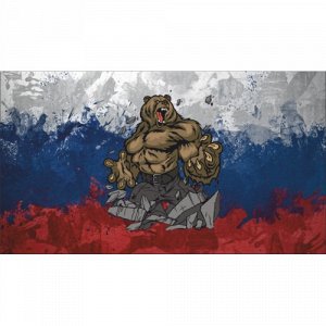 Наклейка Россия - медведь