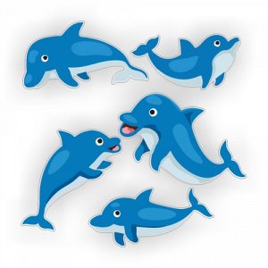 Наклейка Дельфины