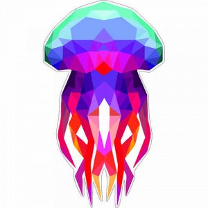 Наклейка Цветастая медуза