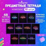 Набор предметных тетрадей, 48 листов «Неон», 10 предметов