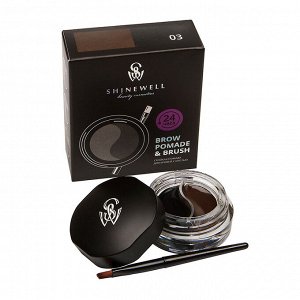 Двойная помада BROW POMADE & BRUSH для бровей с кистью №03 стойкая