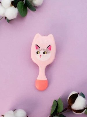 Расческа "Hello cat" 15х6,5х3,5см, цв.розовый