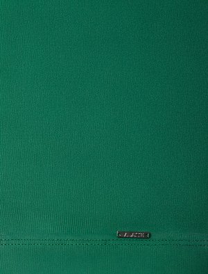 Топ из премиального хлопка с эластаном зеленый