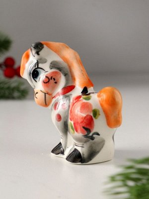 Фигурка фарфор гжель «Пони», 8x8 см, цветной