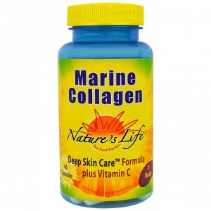 Nature&amp;#x27 - s Life, Marine Collagen (Морской коллаген), 60 капсул