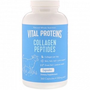 Vital Proteins, Пептиды коллагена, 550 мг, 360 капсул