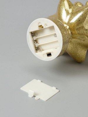 Фигура светодиодная «Ёлочка золотистая», 1 LED, 25 см, от батареек AAAx3, свечение тёплое белое
