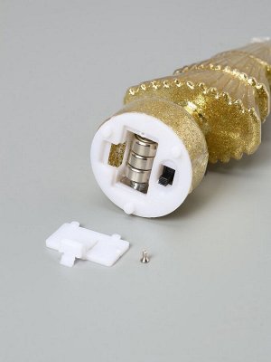 Фигура светодиодная «Ёлочка золотистая», 1 LED, 15x6 см, от батареек AG13x3, свечение тёплое белое