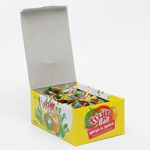 Жевательная резинка Fruit Ball с начинкой арбуз-дыня, 4 г
