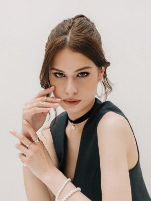 Чокер «Шарик», жемчужина, цвет чёрный, L=30 см