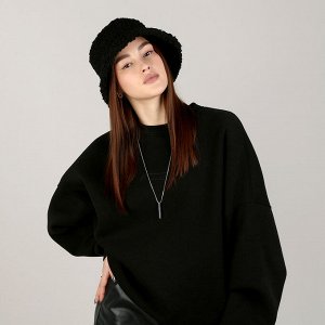 Панама женская меховая, цвет черный