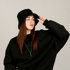 Панама женская меховая, цвет черный