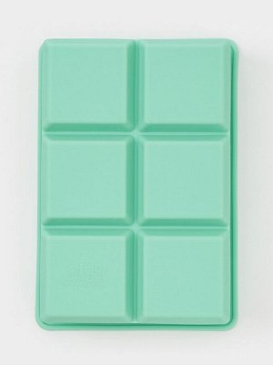 Форма для льда Доляна «Кубик», силикон, 16x11x4.8 см, 6 ячеек (4.6x4.6 см), бирюзовая