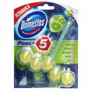 Гигиен. блок д/унитаза Domestos Power 5 Свежесть лайма 55 г