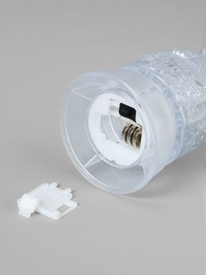 Световая фигура «Снеговик», 13 см, 1 LED, от батареек LR44x3, свечение тёплое белое