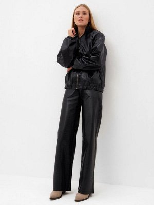 Жакет женский демисезонный MINAKU: Eco leather, чёрный