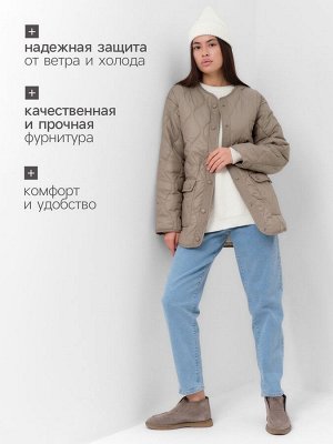 Куртка стёганая женская демисезонная MIST, зелёная