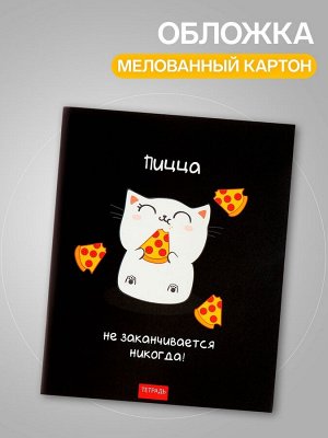 Набор тетрадей 96 листов в клетку, Calligrata «Кошачьи радости», 4 штук